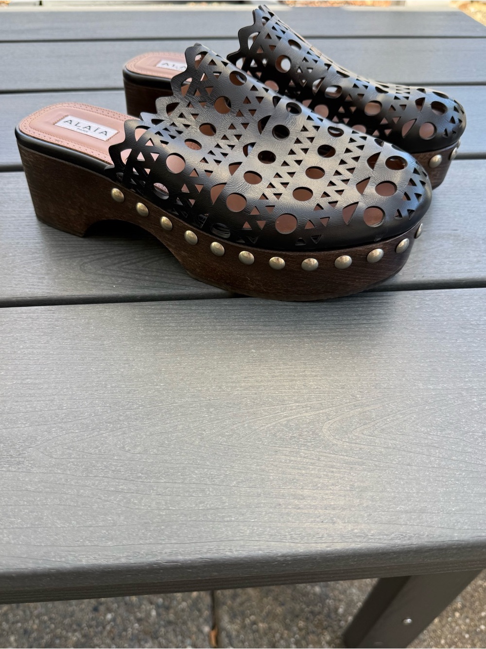 ALAÏA Black Vienne Clogs size 40 - Picture 2 of 12